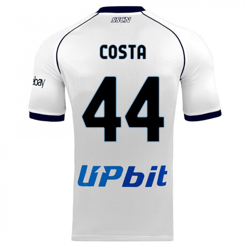 Kinderen Filippo Costa #44 Wit Uitshirt Uittenue 2023/24 T-Shirt