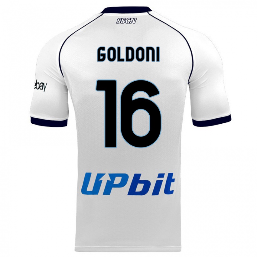 Kinderen Eleonora Goldoni #16 Wit Uitshirt Uittenue 2023/24 T-Shirt