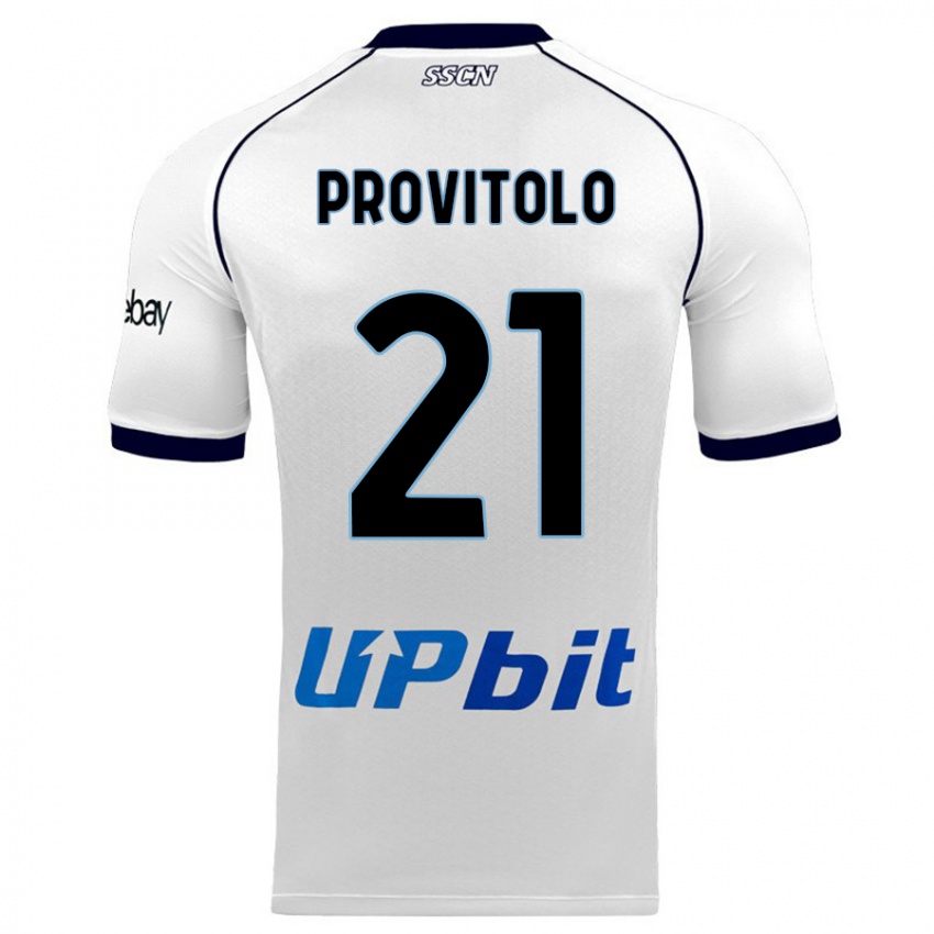 Kinderen Vincenzo Provitolo #21 Wit Uitshirt Uittenue 2023/24 T-Shirt