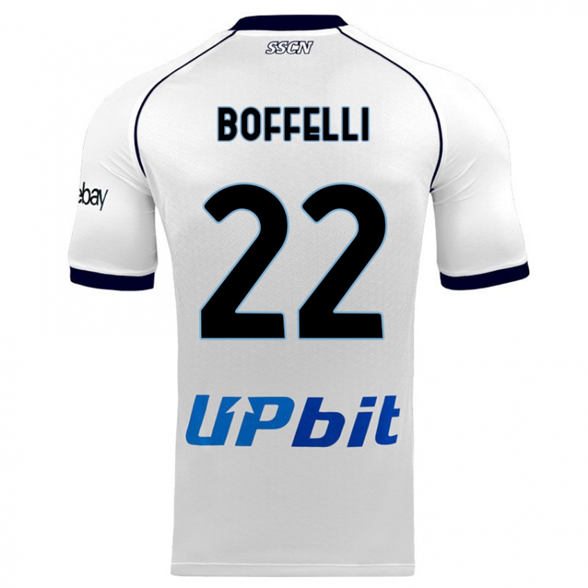 Kinderen Valerio Boffelli #22 Wit Uitshirt Uittenue 2023/24 T-Shirt