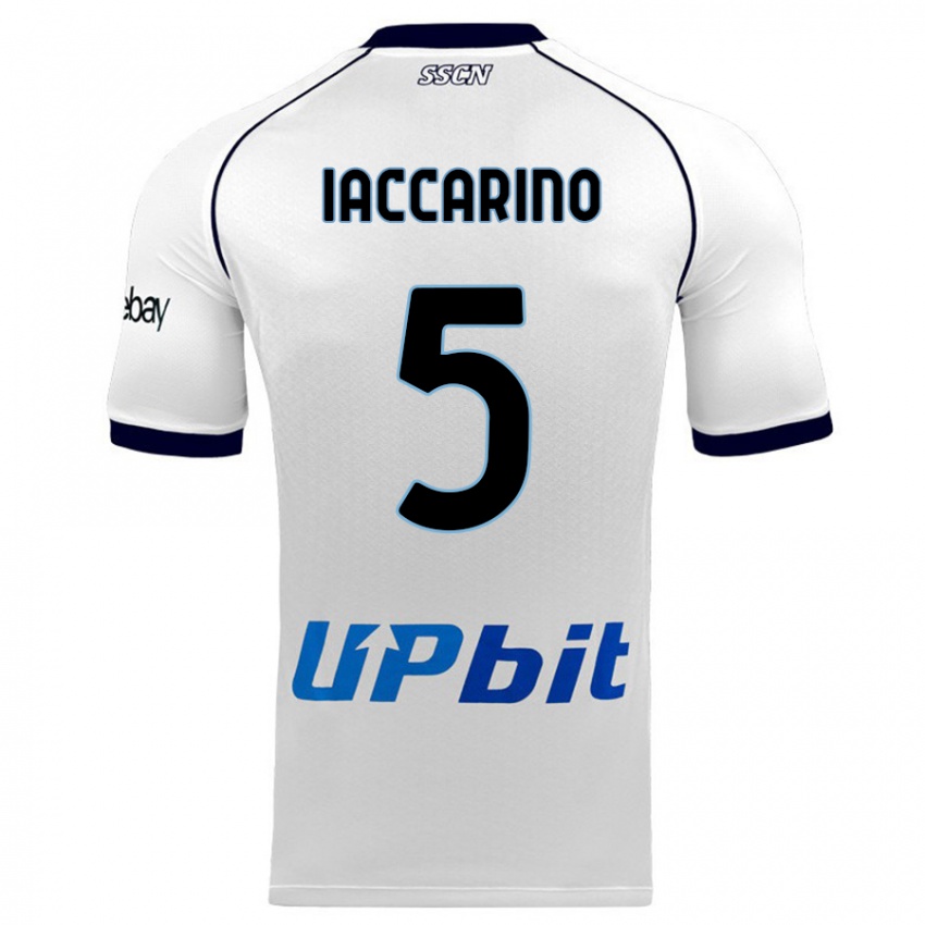 Kinderen Gennaro Iaccarino #5 Wit Uitshirt Uittenue 2023/24 T-Shirt