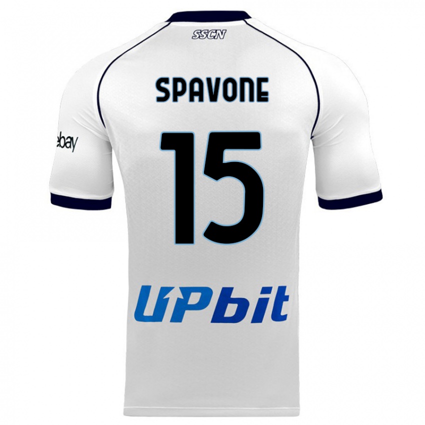 Kinderen Alessandro Spavone #15 Wit Uitshirt Uittenue 2023/24 T-Shirt