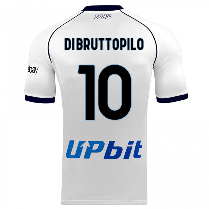 Kinderen Giuseppe Ambrosino Di Bruttopilo #10 Wit Uitshirt Uittenue 2023/24 T-Shirt