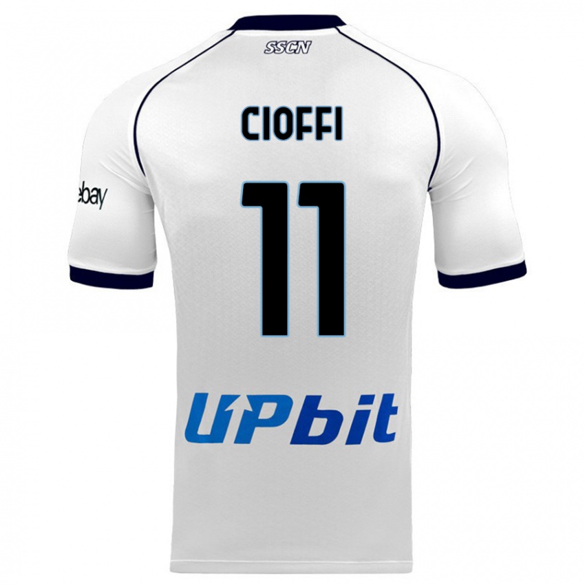 Kinderen Antonio Cioffi #11 Wit Uitshirt Uittenue 2023/24 T-Shirt
