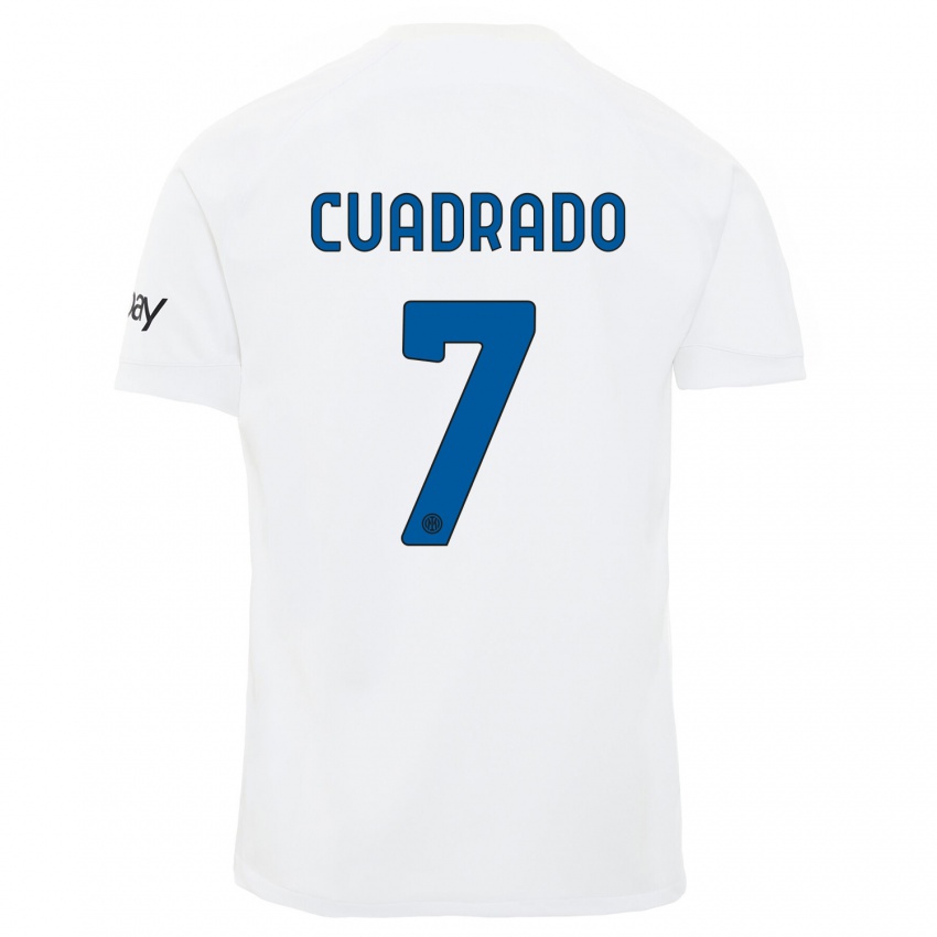 Kinderen Juan Cuadrado #7 Wit Uitshirt Uittenue 2023/24 T-Shirt