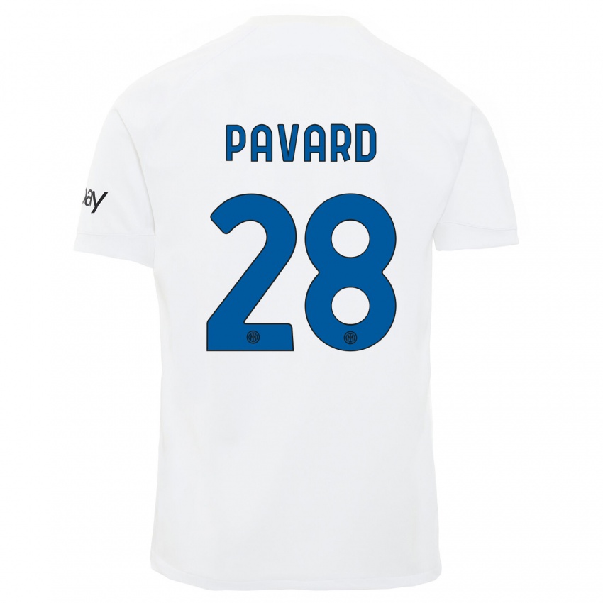 Kinderen Benjamin Pavard #28 Wit Uitshirt Uittenue 2023/24 T-Shirt