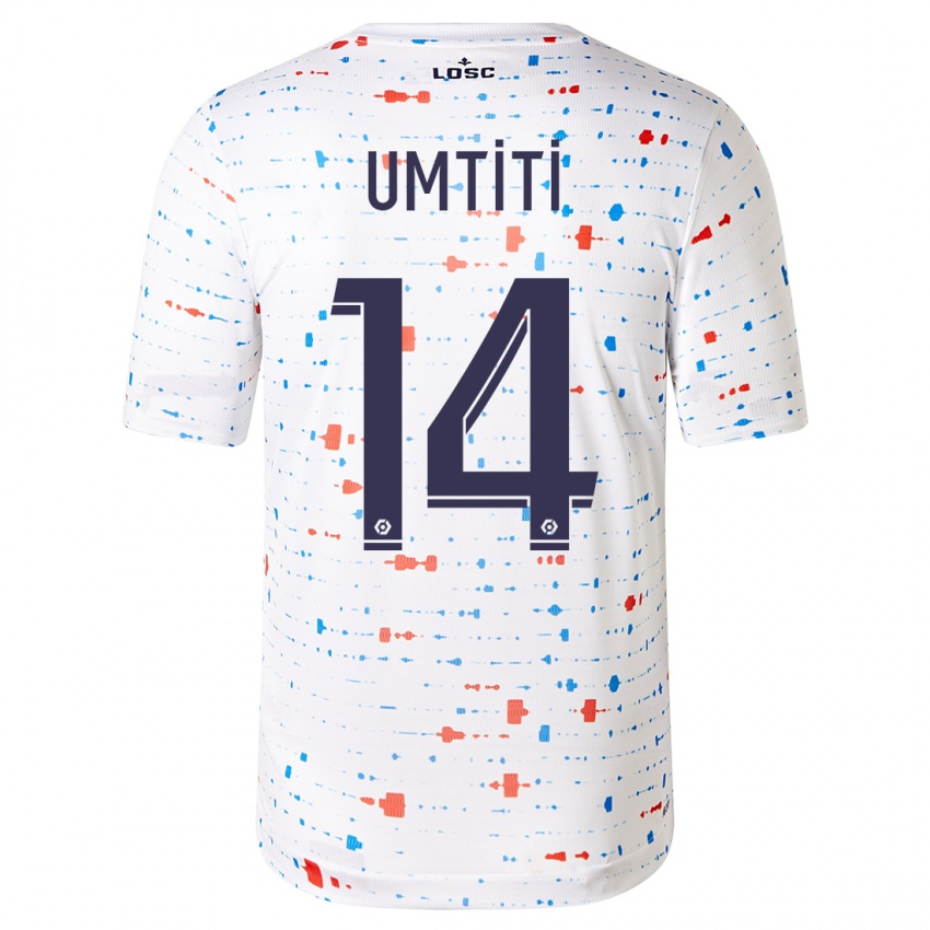 Kinderen Samuel Umtiti #14 Wit Uitshirt Uittenue 2023/24 T-Shirt