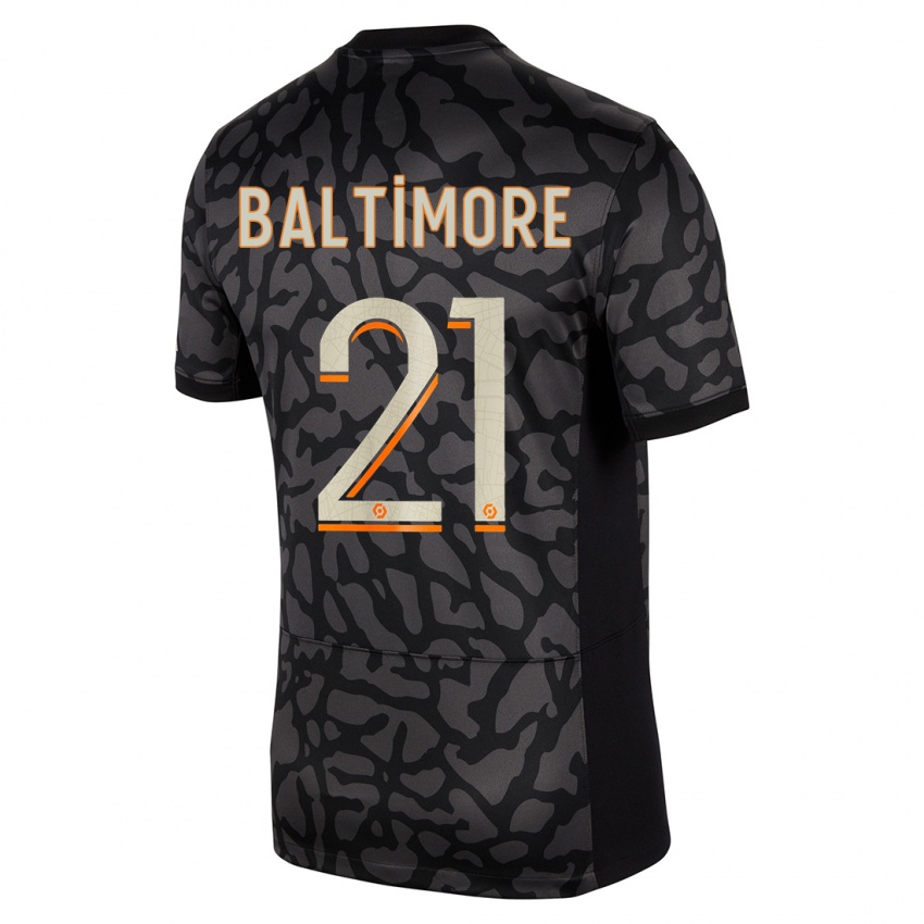 Kinderen Sandy Baltimore #21 Zwart Thuisshirt Derde Tenue 2023/24 T-Shirt