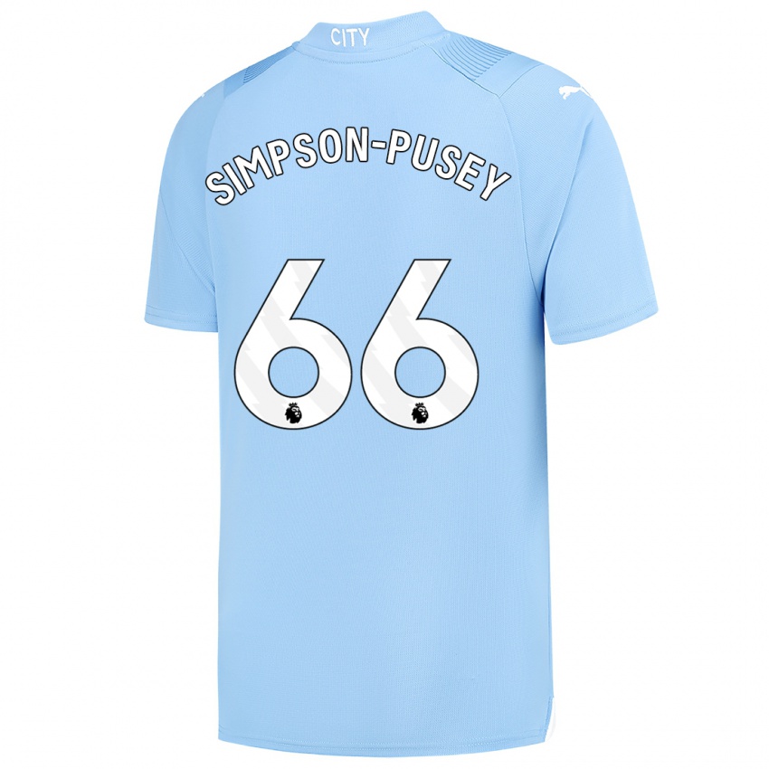Heren Jahmai Simpson-Pusey #66 Lichtblauw Thuisshirt Thuistenue 2023/24 T-Shirt