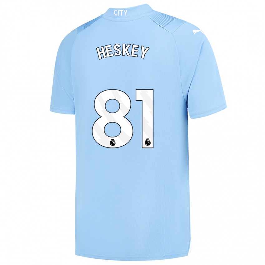 Heren Jaden Heskey #81 Lichtblauw Thuisshirt Thuistenue 2023/24 T-Shirt