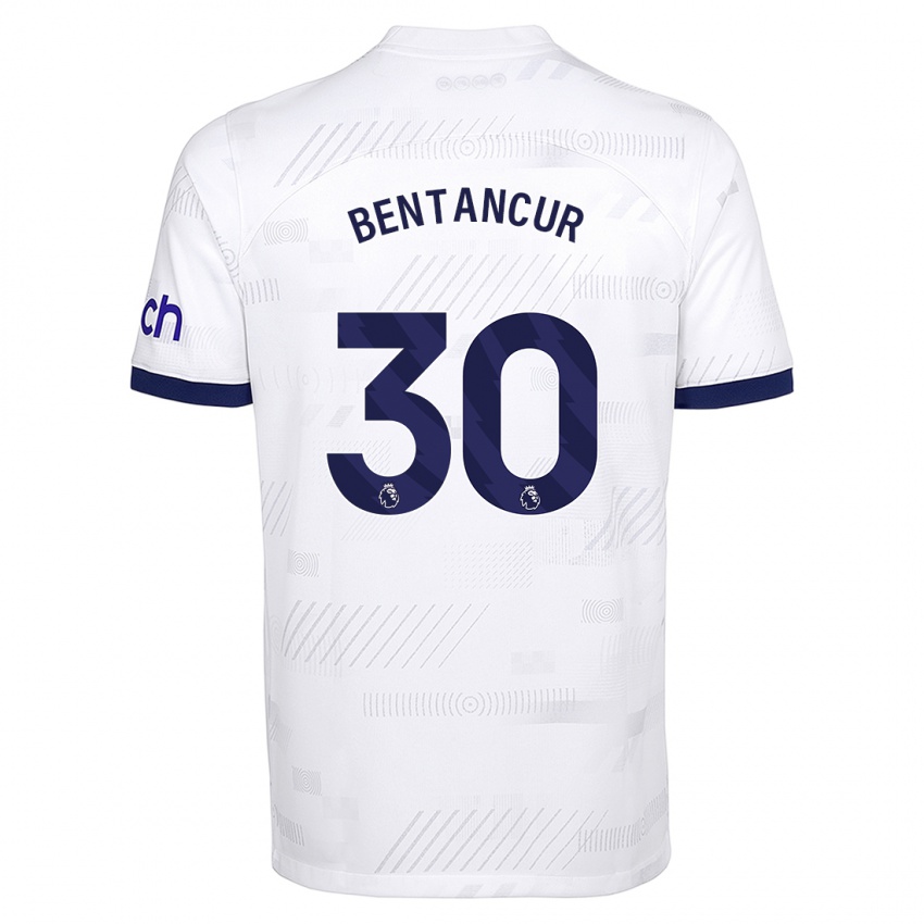 Heren Rodrigo Bentancur #30 Wit Thuisshirt Thuistenue 2023/24 T-Shirt