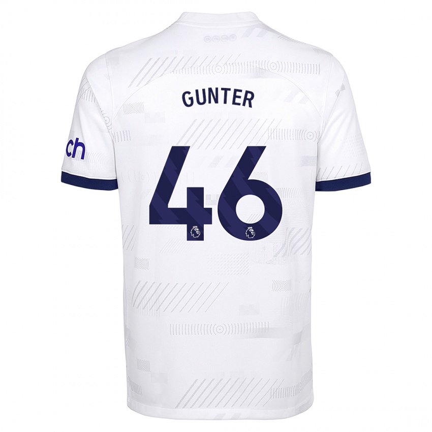 Heren Luca Gunter #46 Wit Thuisshirt Thuistenue 2023/24 T-Shirt