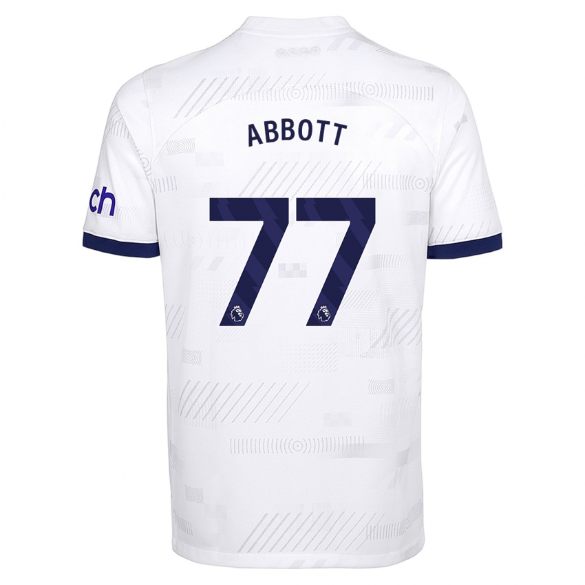 Heren George Abbott #77 Wit Thuisshirt Thuistenue 2023/24 T-Shirt