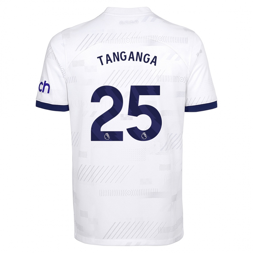 Heren Japhet Tanganga #25 Wit Thuisshirt Thuistenue 2023/24 T-Shirt