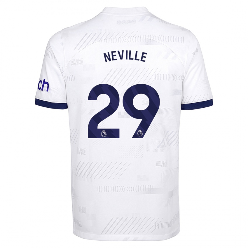 Heren Ashleigh Neville #29 Wit Thuisshirt Thuistenue 2023/24 T-Shirt