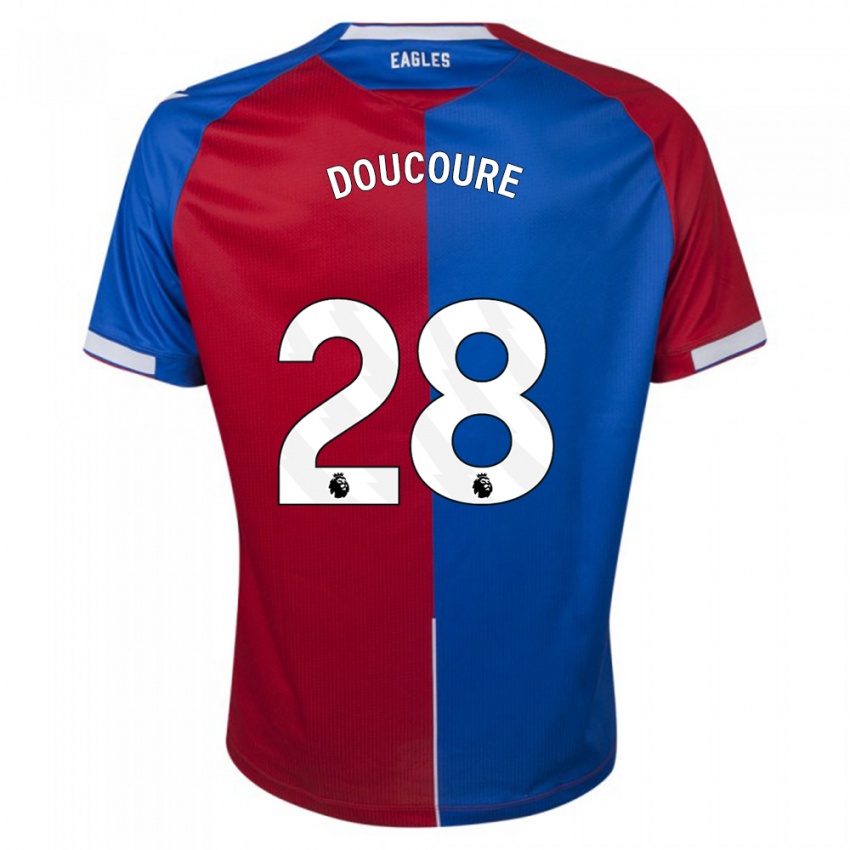 Heren Cheick Doucoure #28 Rood Blauw Thuisshirt Thuistenue 2023/24 T-Shirt