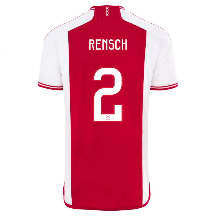 Heren Devyne Rensch #2 Rood Wit Thuisshirt Thuistenue 2023/24 T-Shirt
