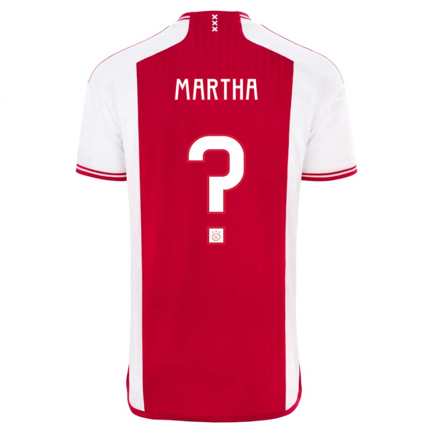 Heren Ar'jany Martha #0 Rood Wit Thuisshirt Thuistenue 2023/24 T-Shirt