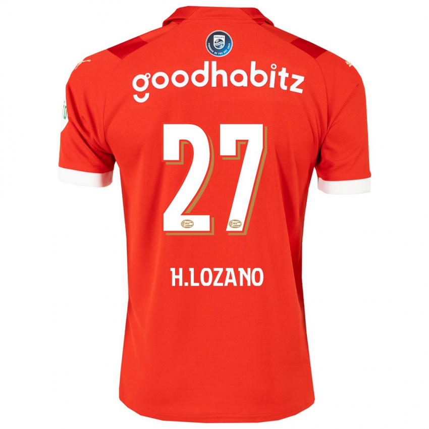 Heren Hirving Lozano #27 Rood Thuisshirt Thuistenue 2023/24 T-Shirt