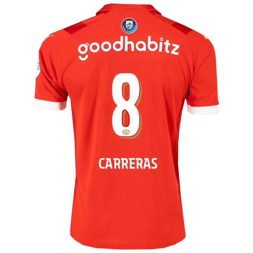 Heren Georgina Carreras #8 Rood Thuisshirt Thuistenue 2023/24 T-Shirt
