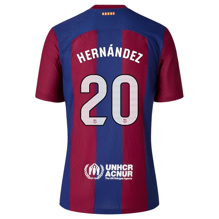 Heren Unai Hernández #20 Rood Blauw Thuisshirt Thuistenue 2023/24 T-Shirt