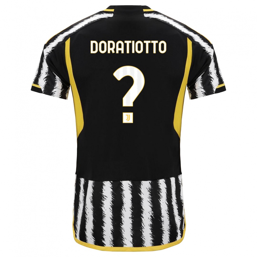 Heren Giulio Doratiotto #0 Zwart Wit Thuisshirt Thuistenue 2023/24 T-Shirt
