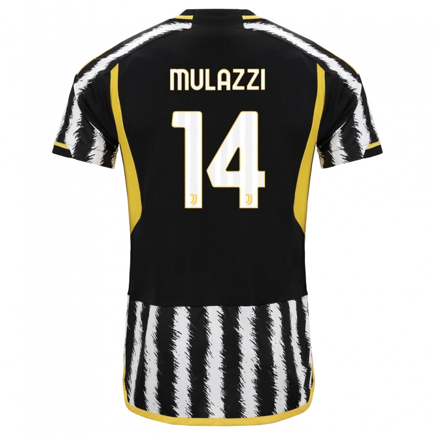 Heren Gabriele Mulazzi #14 Zwart Wit Thuisshirt Thuistenue 2023/24 T-Shirt
