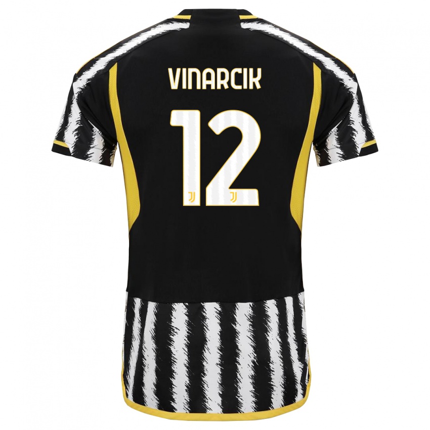 Heren Jakub Vinarcik #12 Zwart Wit Thuisshirt Thuistenue 2023/24 T-Shirt