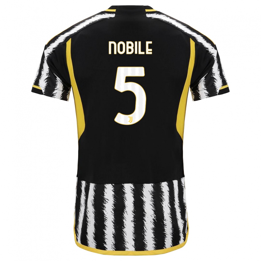 Heren Riccardo Nobile #5 Zwart Wit Thuisshirt Thuistenue 2023/24 T-Shirt