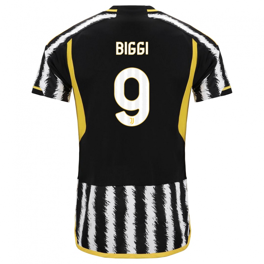 Heren Silvano Biggi #9 Zwart Wit Thuisshirt Thuistenue 2023/24 T-Shirt