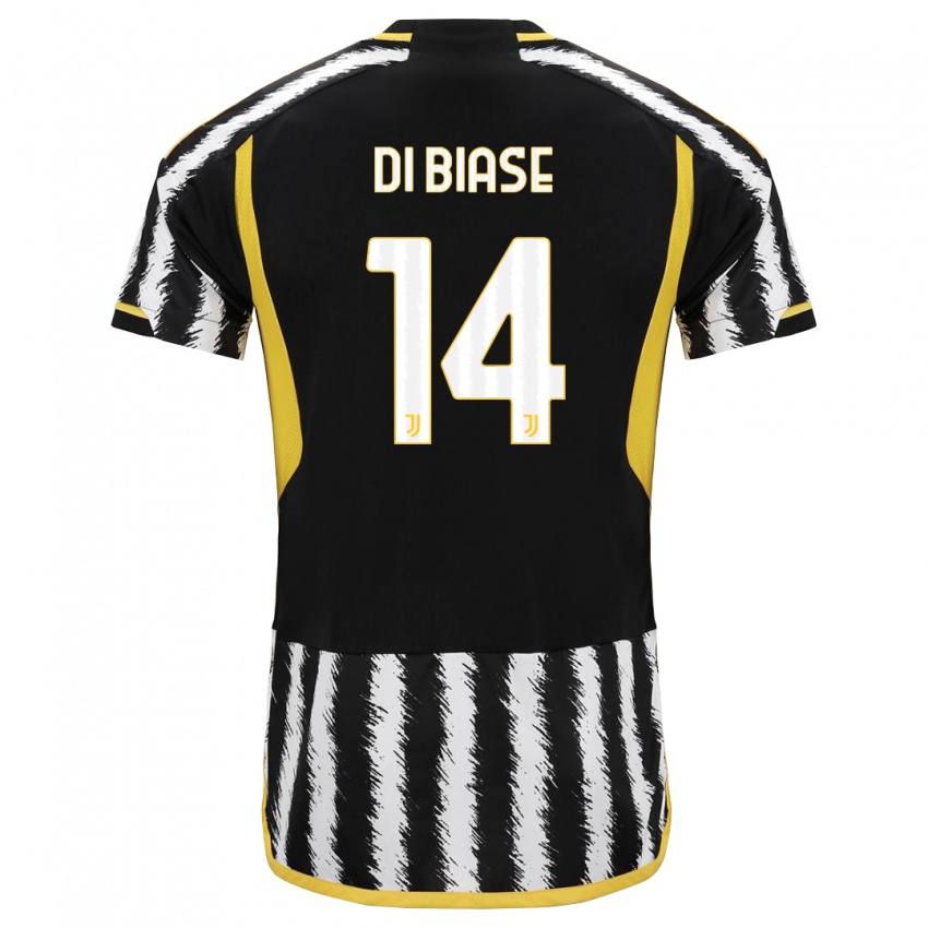 Heren Gianmarco Di Biase #14 Zwart Wit Thuisshirt Thuistenue 2023/24 T-Shirt