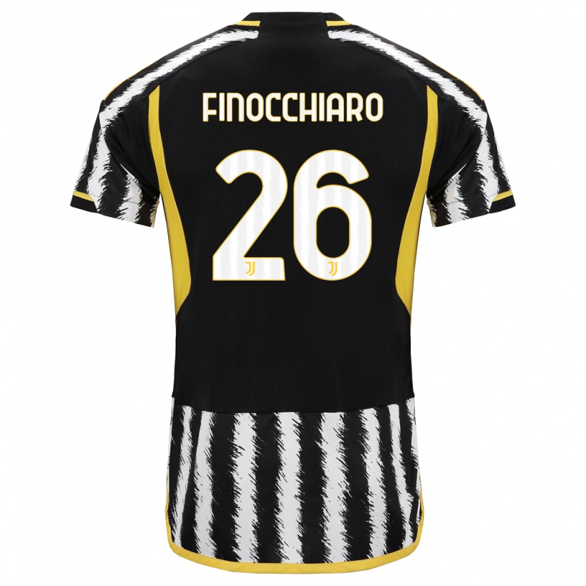 Heren Gabriele Finocchiaro #26 Zwart Wit Thuisshirt Thuistenue 2023/24 T-Shirt