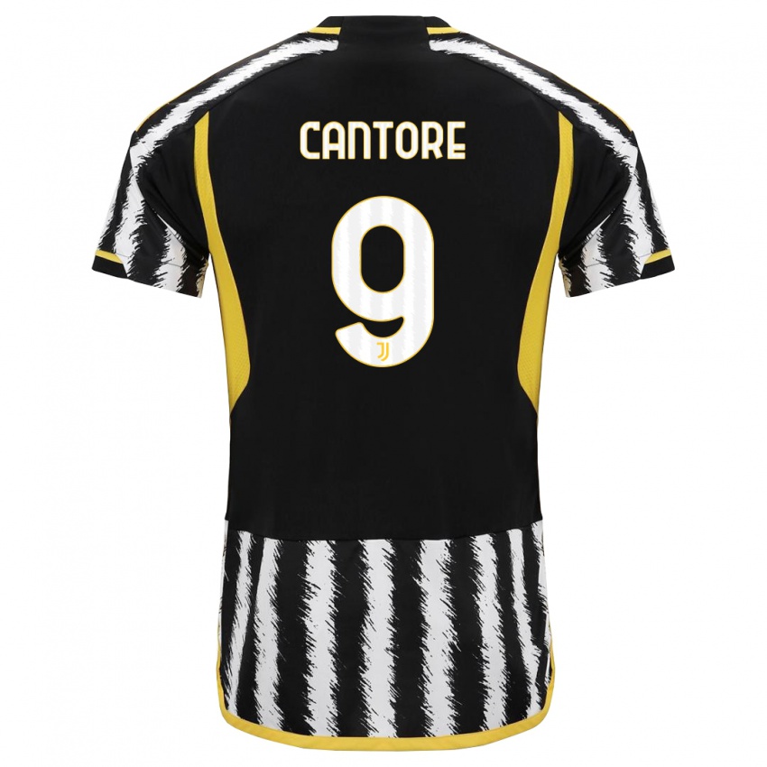 Heren Sofia Cantore #9 Zwart Wit Thuisshirt Thuistenue 2023/24 T-Shirt