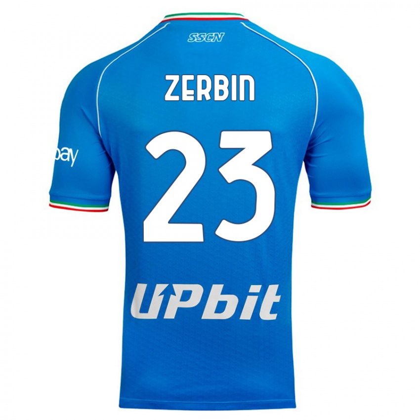 Heren Alessio Zerbin #23 Hemelsblauw Thuisshirt Thuistenue 2023/24 T-Shirt