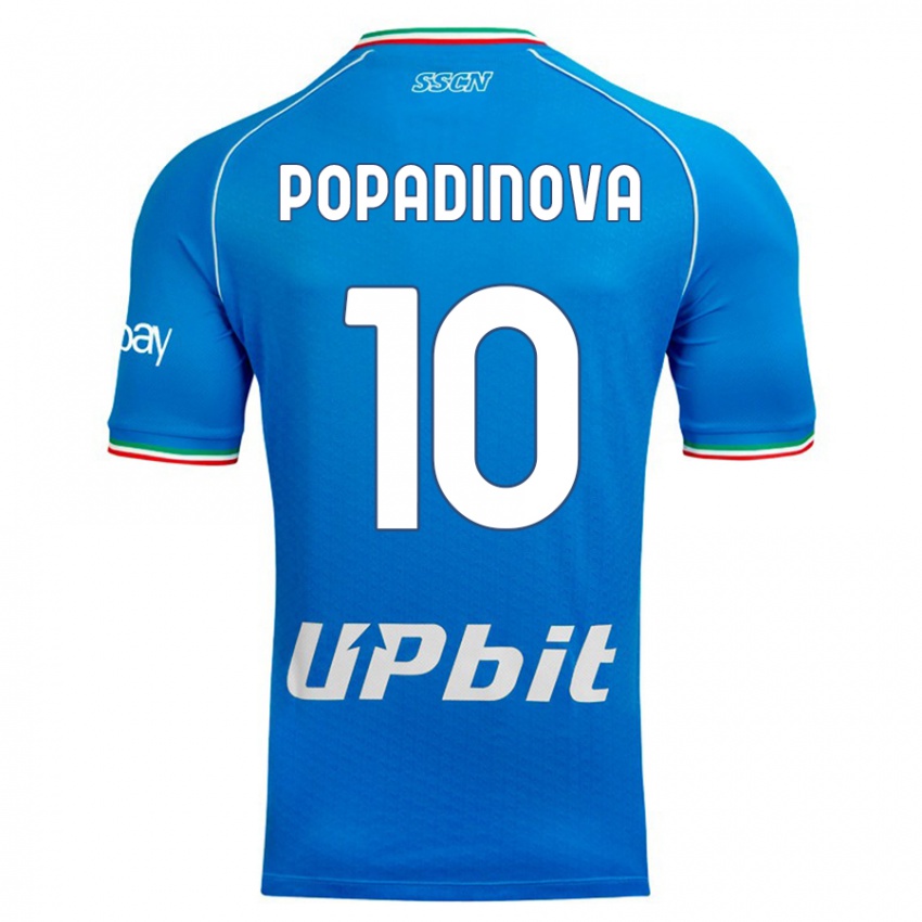 Heren Evdokiya Popadinova #10 Hemelsblauw Thuisshirt Thuistenue 2023/24 T-Shirt