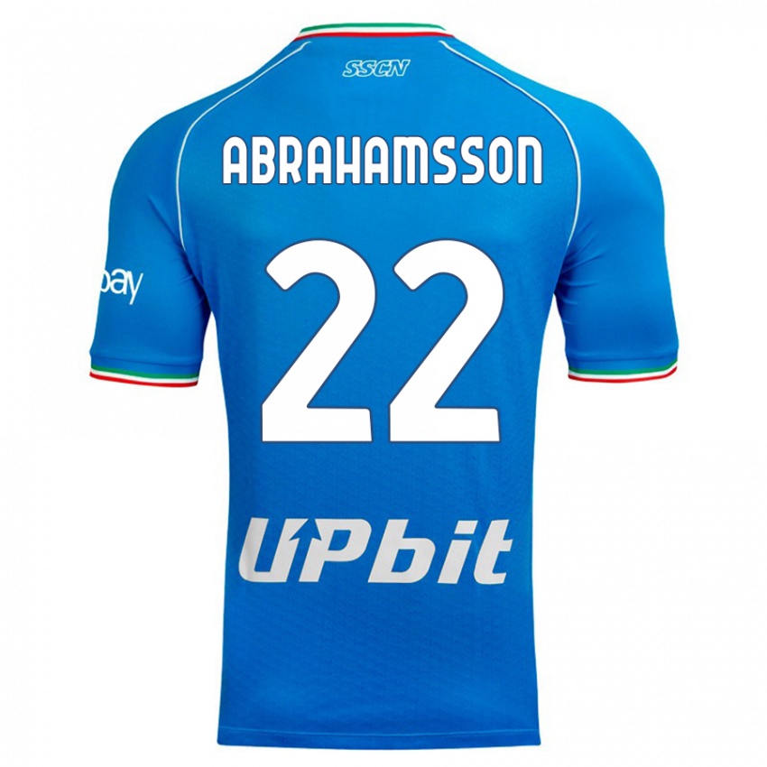 Heren Sejde Abrahamsson #22 Hemelsblauw Thuisshirt Thuistenue 2023/24 T-Shirt