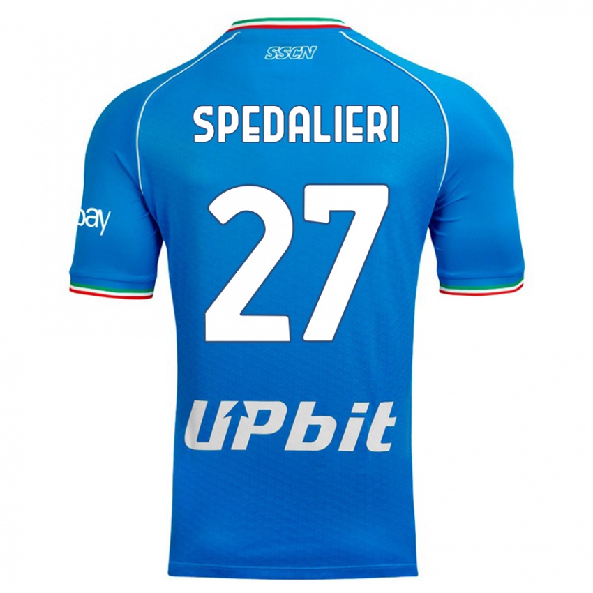 Heren Johnatan Andrea Spedalieri #27 Hemelsblauw Thuisshirt Thuistenue 2023/24 T-Shirt