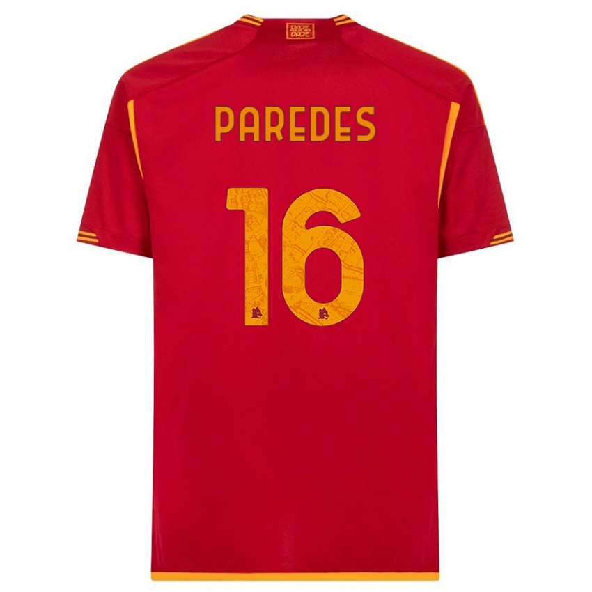 Heren Leandro Paredes #16 Rood Thuisshirt Thuistenue 2023/24 T-Shirt