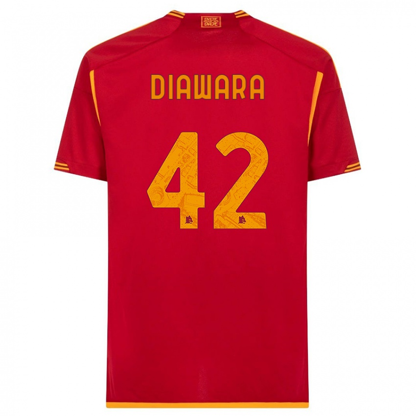 Heren Amadou Diawara #42 Rood Thuisshirt Thuistenue 2023/24 T-Shirt