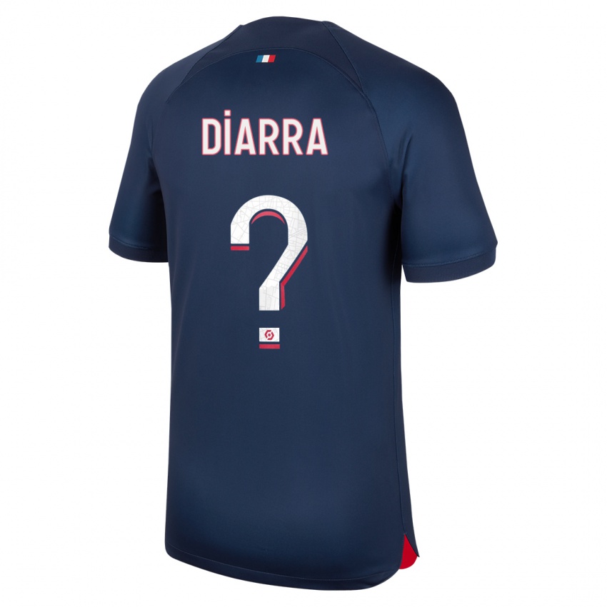 Heren Ibrahim Diarra #0 Blauw Rood Thuisshirt Thuistenue 2023/24 T-Shirt