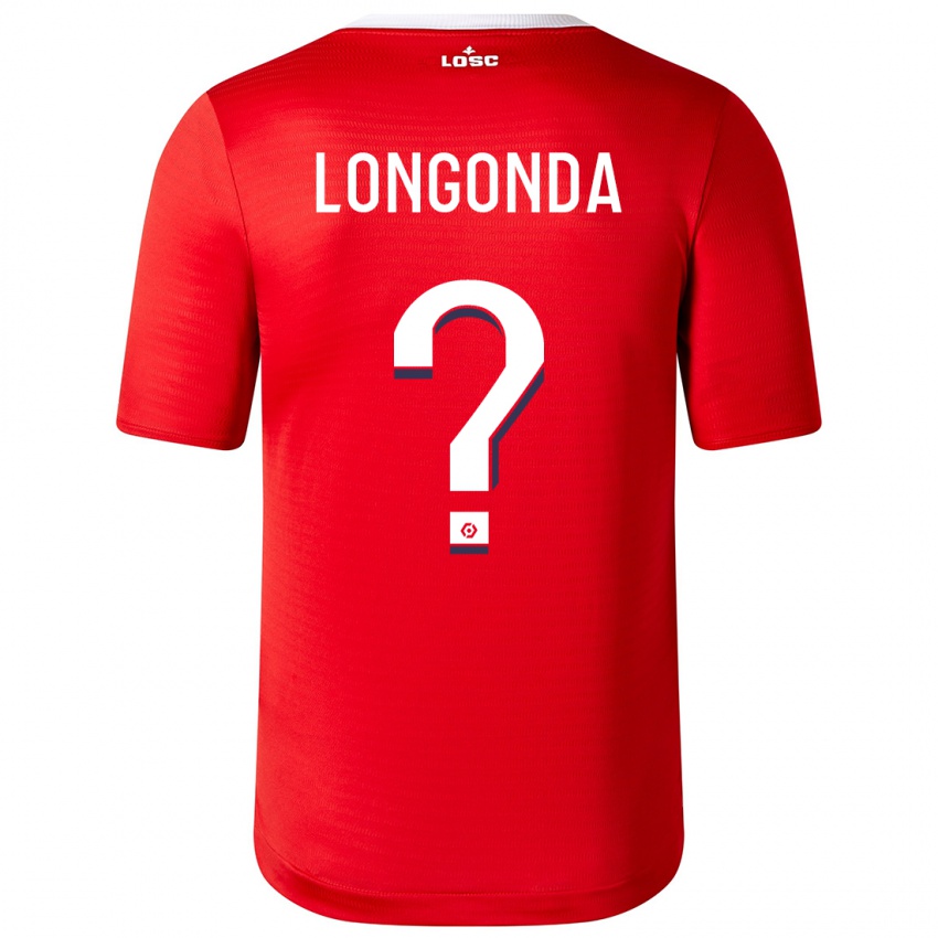 Heren Jean-Pierre Longonda #0 Rood Thuisshirt Thuistenue 2023/24 T-Shirt