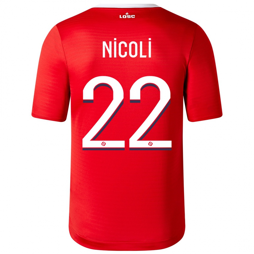 Heren Morgane Nicoli #22 Rood Thuisshirt Thuistenue 2023/24 T-Shirt