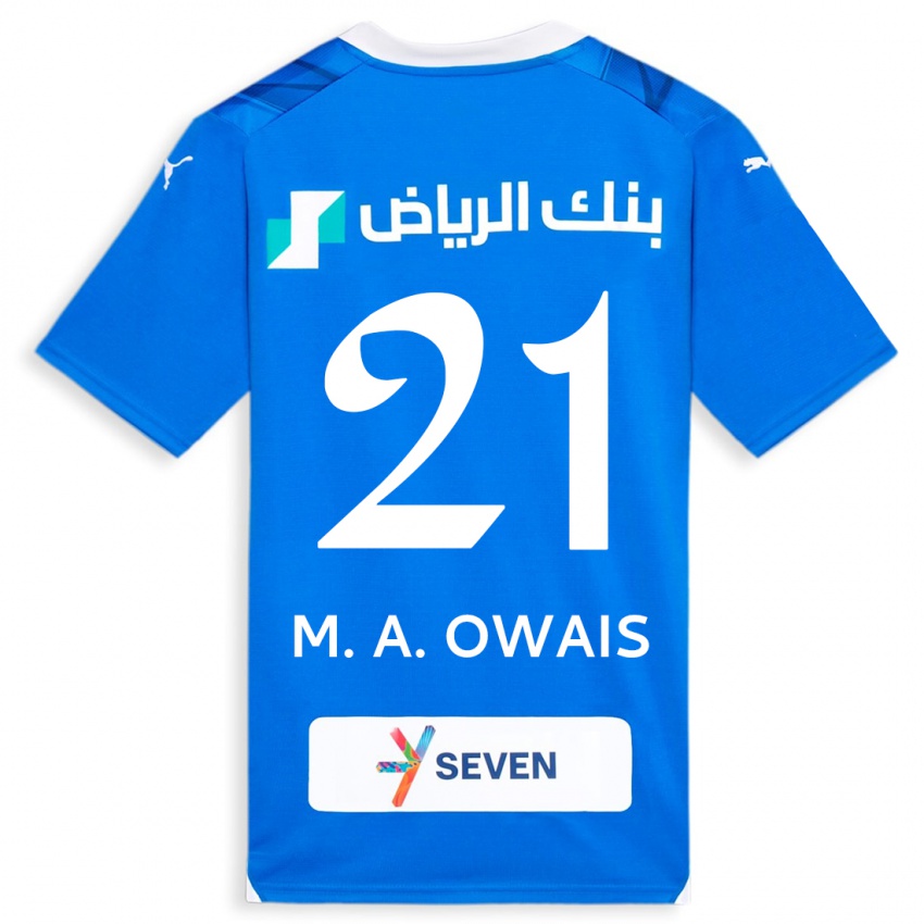 Heren Mohammed Al-Owais #21 Blauw Thuisshirt Thuistenue 2023/24 T-Shirt