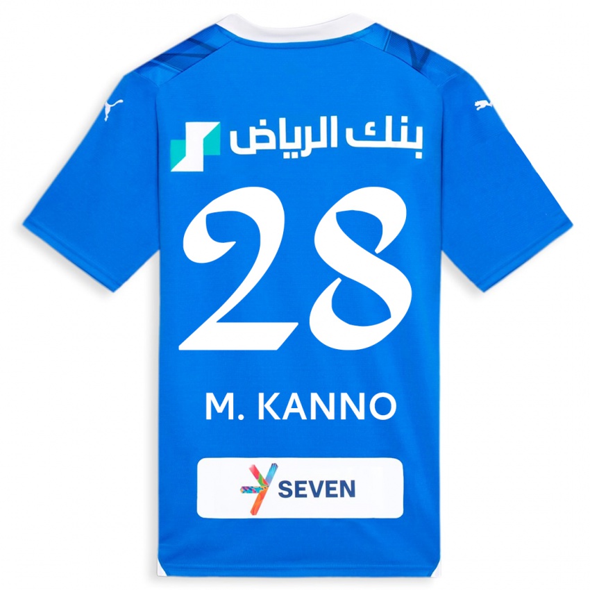 Heren Mohamed Kanno #28 Blauw Thuisshirt Thuistenue 2023/24 T-Shirt