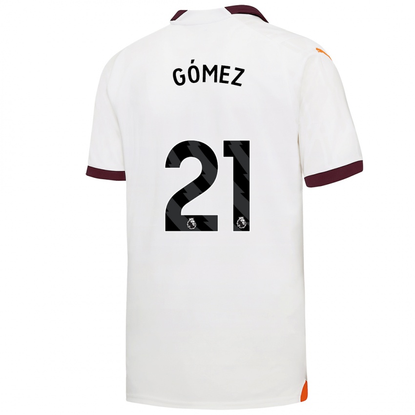 Heren Sergio Gómez #21 Wit Uitshirt Uittenue 2023/24 T-Shirt