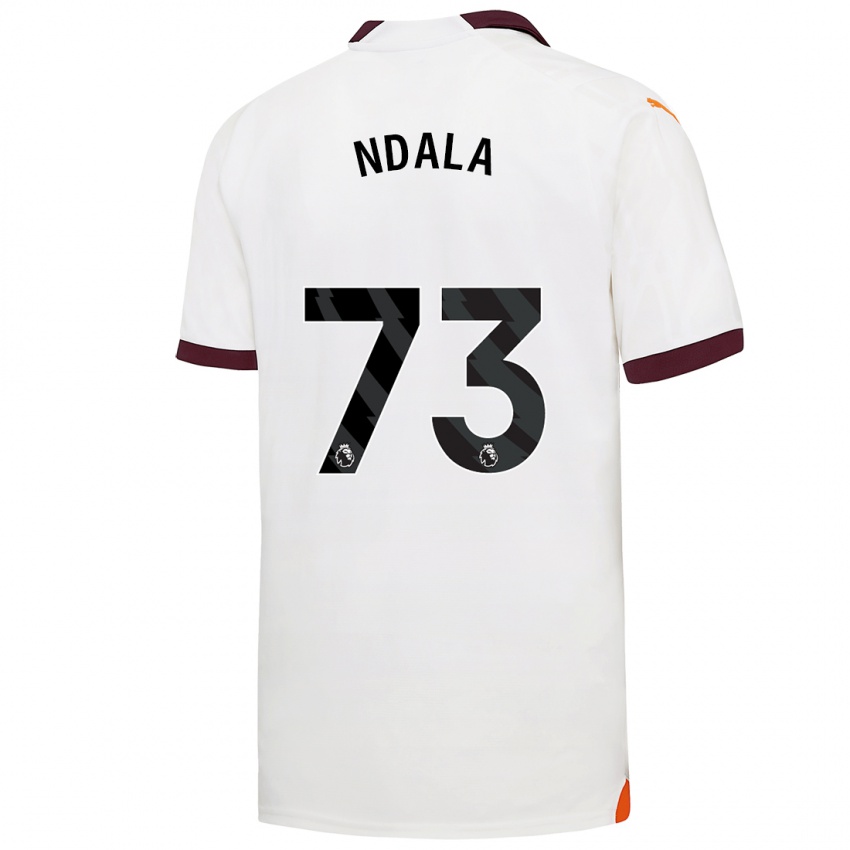 Heren Joel Ndala #73 Wit Uitshirt Uittenue 2023/24 T-Shirt