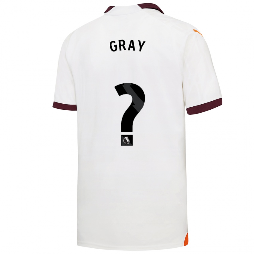 Heren Charlie Gray #0 Wit Uitshirt Uittenue 2023/24 T-Shirt