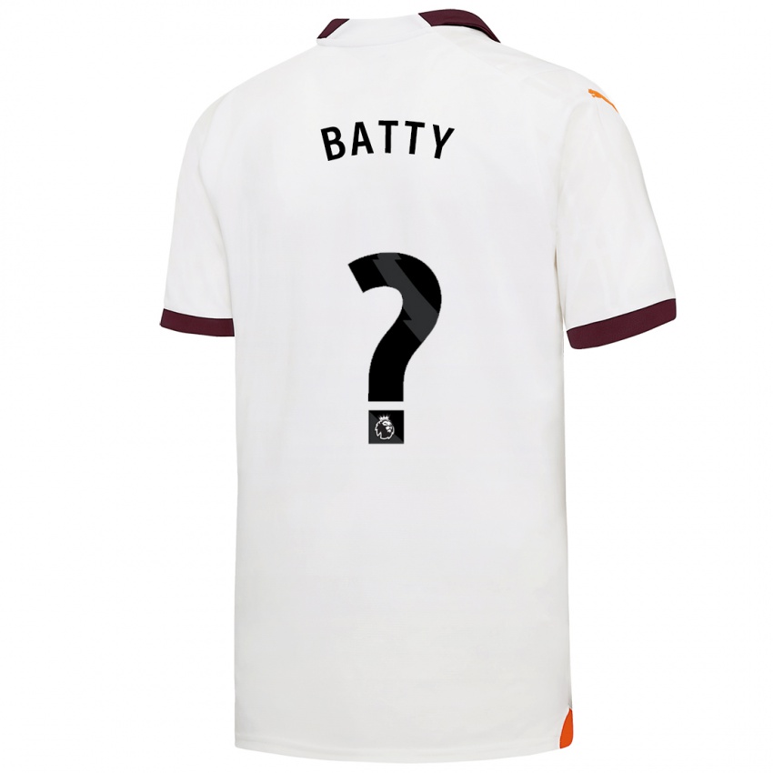 Heren Daniel Batty #0 Wit Uitshirt Uittenue 2023/24 T-Shirt
