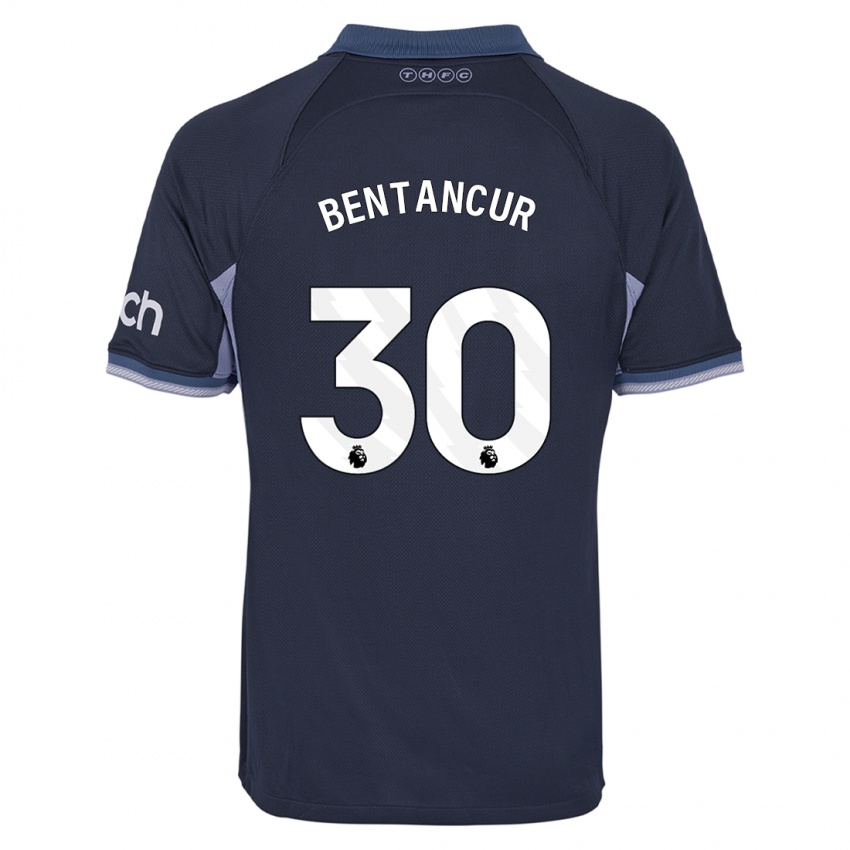 Heren Rodrigo Bentancur #30 Donkerblauw Uitshirt Uittenue 2023/24 T-Shirt