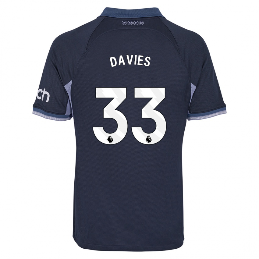 Heren Ben Davies #33 Donkerblauw Uitshirt Uittenue 2023/24 T-Shirt